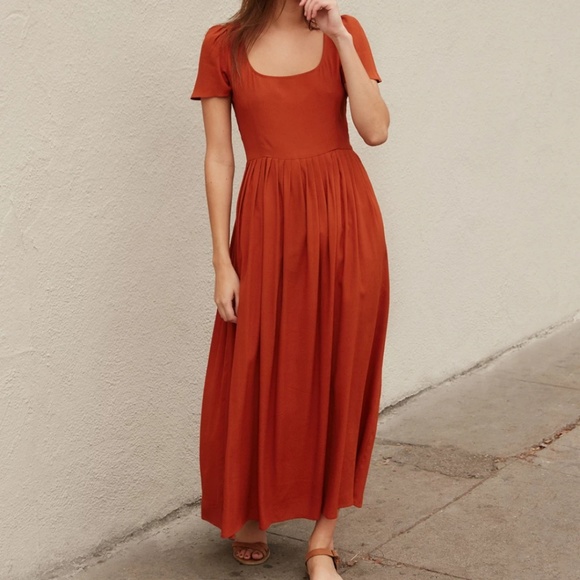 Nwot Christy Dawn Scarlet Dress In Rust 